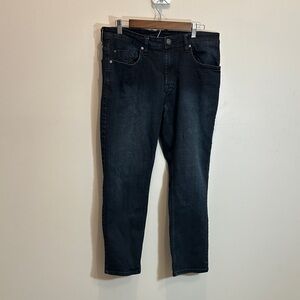 Buffalo David Bitton Black Denim Jeans Strait Stretch 34 x 30
